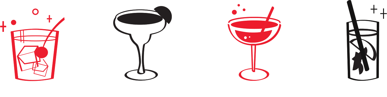Cocktail vector illustrations