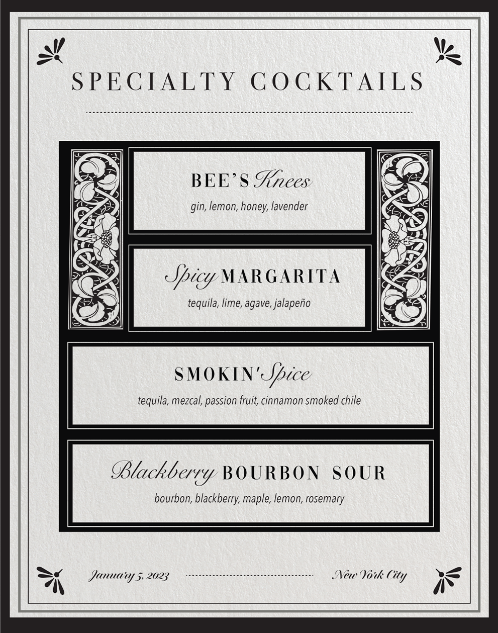 Coctail Menu 2