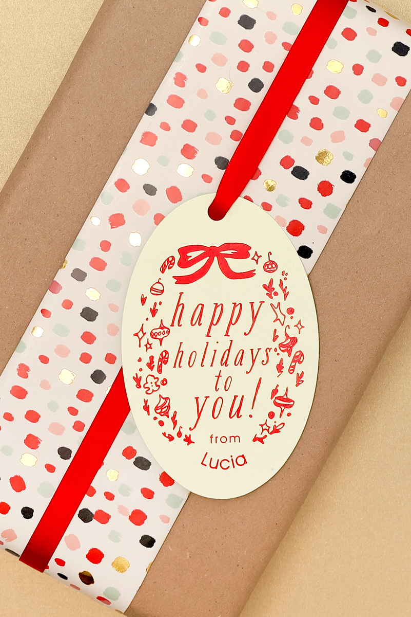 Print Design example: Holiday gift tags